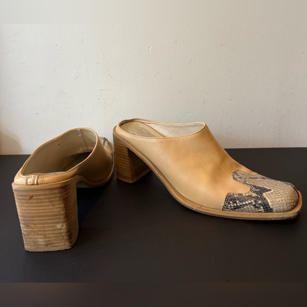 Vintage Armani Leather Mules – Made in Italy – Size 39 - Picture 4 of 9